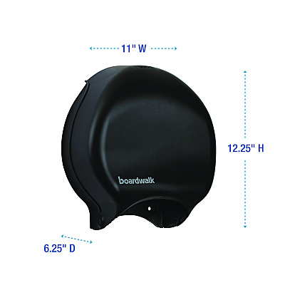 Boardwalk Single Jumbo Toilet Tissue Dispenser, 11 x 6.25 x 12.25, Black (BWK1519)