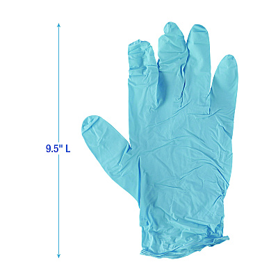 Boardwalk Disposable Examination Nitrile Gloves, Large, Blue, 5 mil, 100/Box (BWK382LBXA)