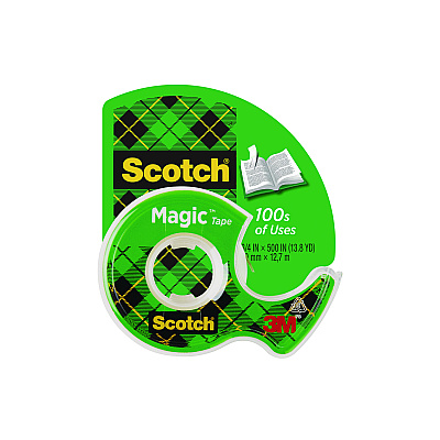 Scotch Office Essentials Kit, 7 Pads Assorted Super Sticky Notes, 1 Pack Flags, Roll Magic Tape, Roll Super-Hold Tape, 1 Scissors (MMMSPIPK)