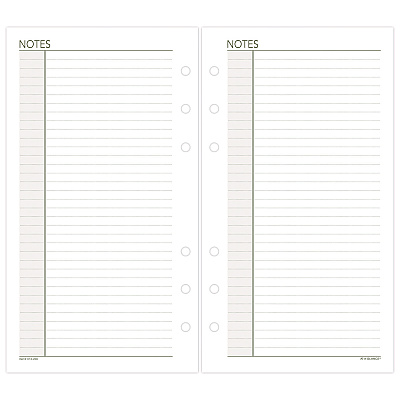 AT-A-GLANCE Lined Notes Pages for Planners/Organizers, 6.75 x 3.75, White Sheets, Undated (AAG013200)