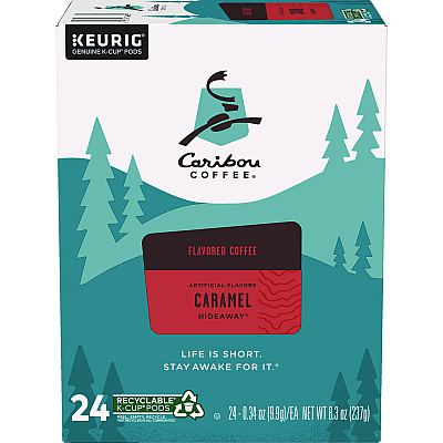 Caribou Coffee Caramel Hideaway K-Cups, Mild Roast, 24/Box (GMT6996)