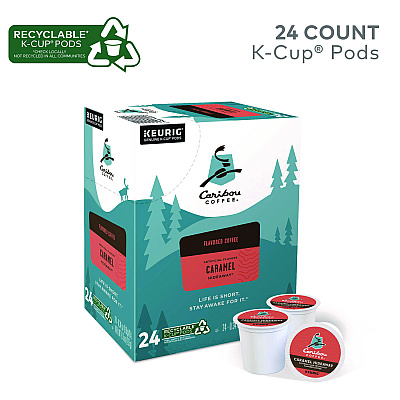 Caribou Coffee Caramel Hideaway K-Cups, Mild Roast, 24/Box (GMT6996)
