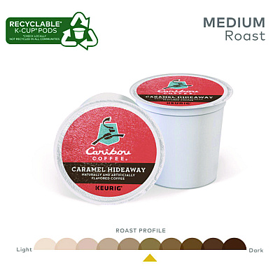 Caribou Coffee Caramel Hideaway K-Cups, Mild Roast, 24/Box (GMT6996)
