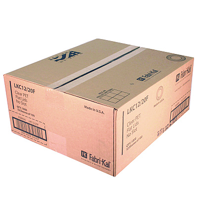 Fabri-Kal Kal-Clear/Nexclear Drink Cup Lids, Flat Lid with No Slot, Fits 12 to 20 oz Cold Cups, Clear, 1,000/Carton (FABLKC1220F)