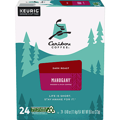 Caribou Coffee Mahogany Coffee K-Cups, 96/Carton (GMT6990CT)