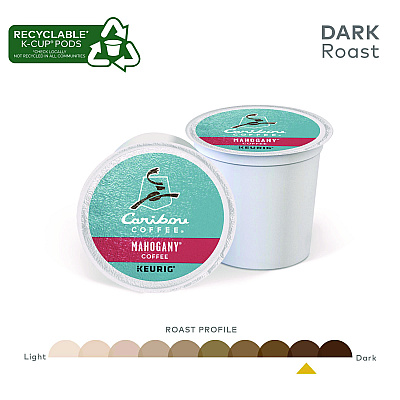 Caribou Coffee Mahogany Coffee K-Cups, 96/Carton (GMT6990CT)