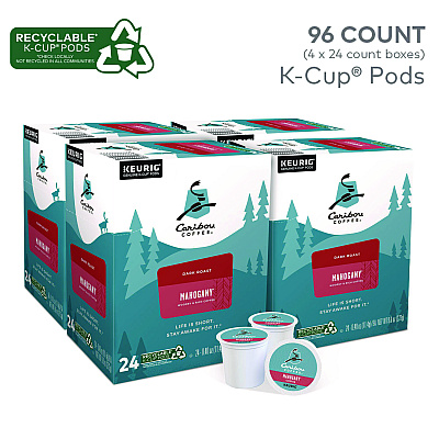 Caribou Coffee Mahogany Coffee K-Cups, 96/Carton (GMT6990CT)