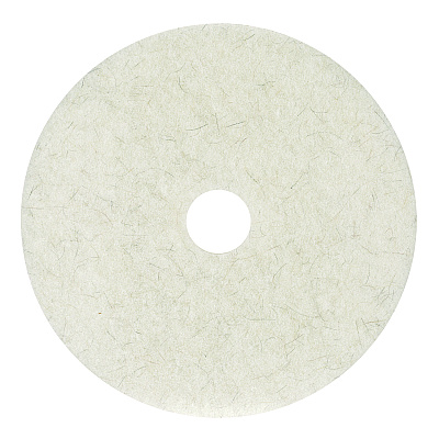 Boardwalk Natural Burnishing Floor Pads, 21" Diameter, White, 5/Carton (BWK4021NAT)