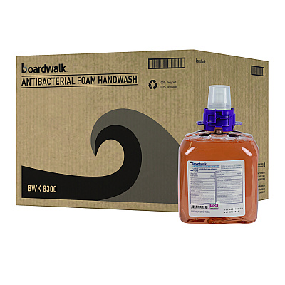Boardwalk Foam Antibacterial Handwash Refill, Fresh Fruit, 1,250 mL, 4/Carton (BWK8300)