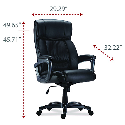Alera Egino Big and Tall Chair, Supports Up to 400 lb, Black Seat/Back, Black Base (ALEEG44B19)