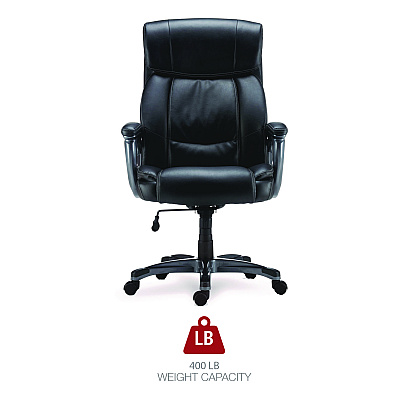 Alera Egino Big and Tall Chair, Supports Up to 400 lb, Black Seat/Back, Black Base (ALEEG44B19)