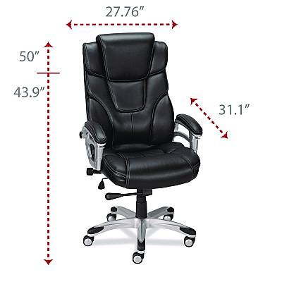 Alera Maurits Highback Chair, Supports Up to 275 lb, Black Seat/Back, Chrome Base (ALEMR41B19)