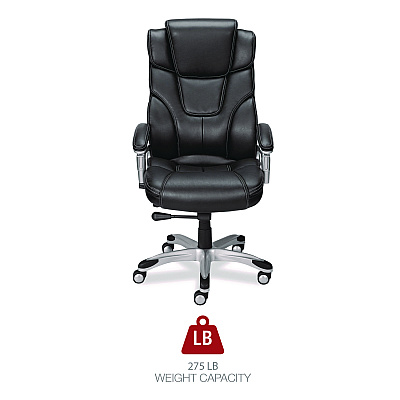 Alera Maurits Highback Chair, Supports Up to 275 lb, Black Seat/Back, Chrome Base (ALEMR41B19)