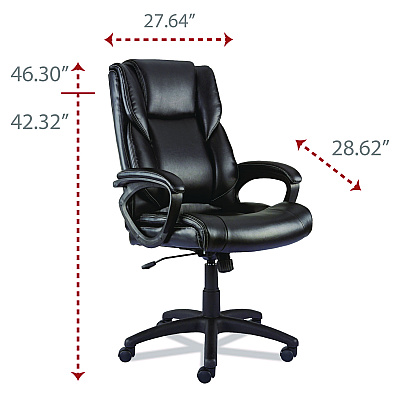 Alera Brosna Series Mid-Back Task Chair, Supports Up to 250 lb, 18.15" to 21.77 Seat Height, Black Seat/Back, Black Base (ALEBRN42B19)