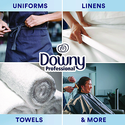 Downy Commercial Liquid Fabric Softener, Clean and Fresh Scent, 140 oz Pour Bottle, 4/Carton (PGC14121)