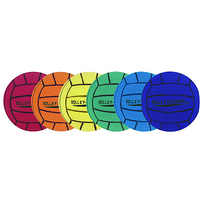 Champion Sports Ultra Foam Volleyball Set, Assorted Colors, 6/Set (CSIFVBSET)