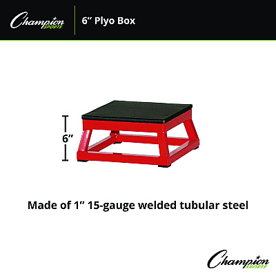 Champion Sports Plyo Box, 6" h, 13 x 13 Base (CSIPXB6)