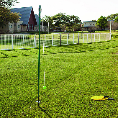 Champion Sports Tether Tennis Game Set, Two Paddles, Two Tennis Balls (CSITTGAME)