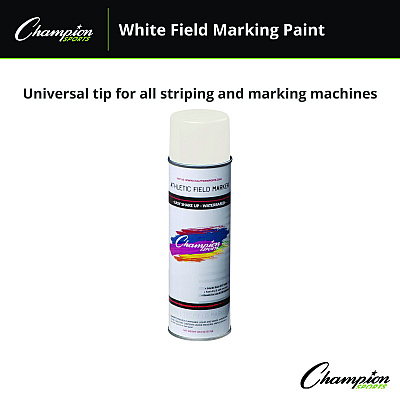 Champion Sports Field Marking Paint, 18 oz Aerosol Spray, White (CSIFMP2W)