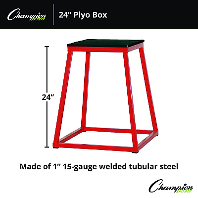 Champion Sports Plyo Box, 24" h, 21 x 21 Base (CSIPXB24)