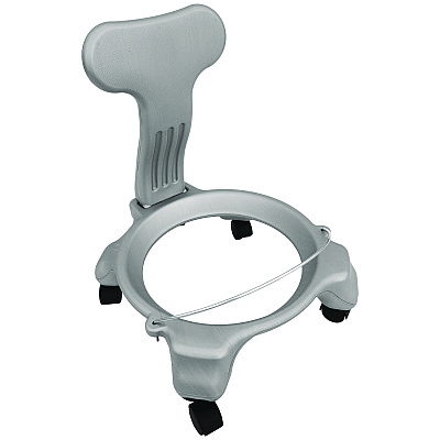Champion Sports Kid's Ball Chair, Supports Up to 264 lb, 12.5" Seat Height, Blue Seat, Silver Base (CSIKDCH)