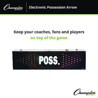 Champion Sports Electronic Possession Arrow, 21" x 3" x 6", Black Face, Red Graphics (CSIPARROW)