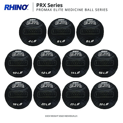 Champion Sports Rhino Promax Elite Medicine Ball, 20 lb, Black (CSIPRX20)
