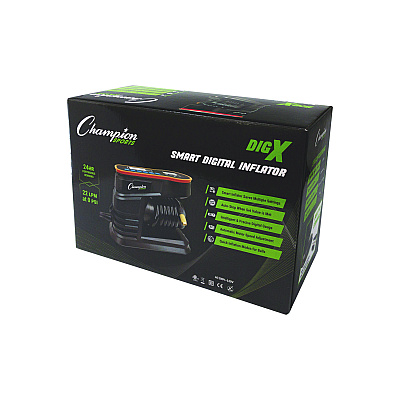 Champion Sports Digital Electronic Inflator, 0.78 cu ft/min, 30 psi, 70" Cord (CSIDIGX)