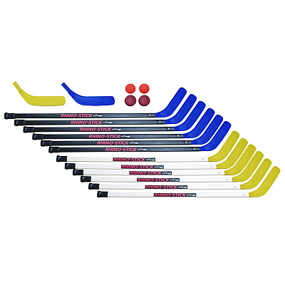 Champion Sports 43" Rhino Stick Hockey Set, 12 Sticks/2 Pucks/2 Balls/2 Extra Blades (CSIHS43SET)