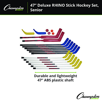 Champion Sports Indoor ABS Floor Hockey Set, 2 Pucks, 14 Sticks (CSIHS47SET)
