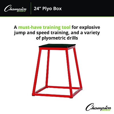 Champion Sports Plyo Box, 24" h, 21 x 21 Base (CSIPXB24)