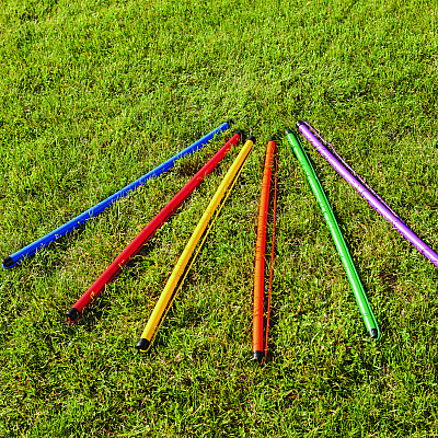 Champion Sports Jump Rope Baton Set, 32", Assorted Colors, 6 Batons/Set (CSIJK6SET)