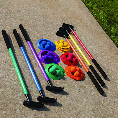 Champion Sports Mini Golf Set, 12 Balls/6 Putters/18 Rings/3 Target Holes (CSIMGSET)