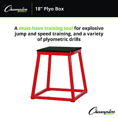 Champion Sports Plyo Box, 18" h, 18 x 18 Base (CSIPXB18)