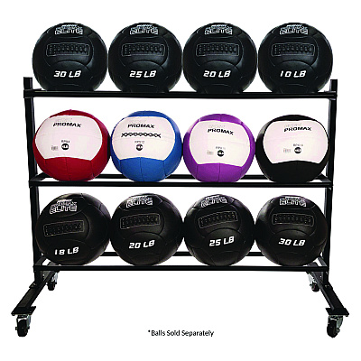 Champion Sports RPX Medicine Ball Rack, Metal, 220 lb Capacity, 18.5 x 62 x 45, Black (CSIRPXRACK)