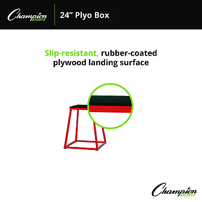 Champion Sports Plyo Box, 24" h, 21 x 21 Base (CSIPXB24)
