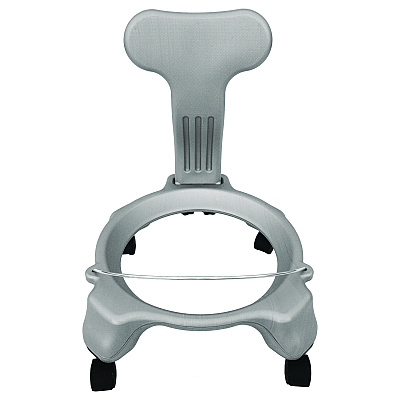 Champion Sports Kid's Ball Chair, Supports Up to 264 lb, 12.5" Seat Height, Blue Seat, Silver Base (CSIKDCH)