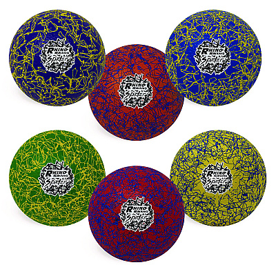 Champion Sports Rhino Skin Spider Dodgeball Set, 6.3" Diameter, Assorted Colors, 6/Set (CSIRXSPDRSET)
