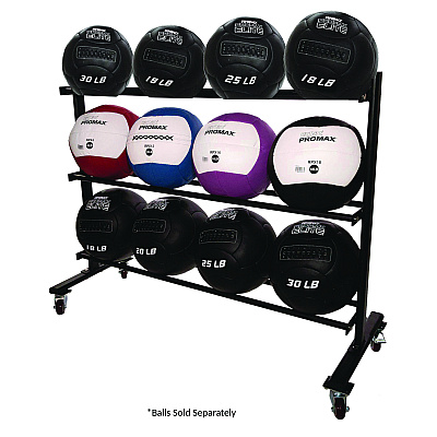 Champion Sports RPX Medicine Ball Rack, Metal, 220 lb Capacity, 18.5 x 62 x 45, Black (CSIRPXRACK)