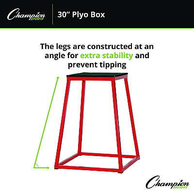 Champion Sports Plyo Box, 30" h, 24 x 24 Base (CSIPXB30)