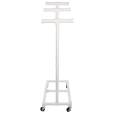 Champion Sports Jump Rope and Hoop Cart, Plastic, 19 x 28 x 69, White (CSIRHRACK)