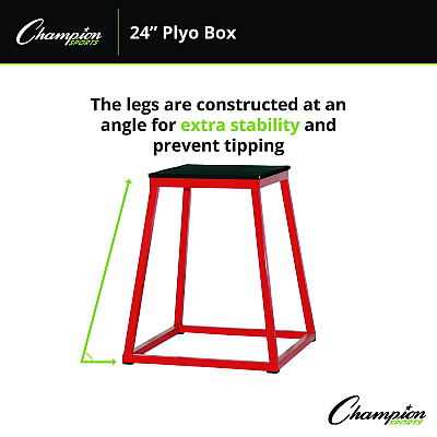 Champion Sports Plyo Box, 24" h, 21 x 21 Base (CSIPXB24)