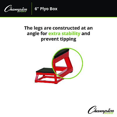Champion Sports Plyo Box, 6" h, 13 x 13 Base (CSIPXB6)