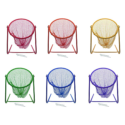 Champion Sports Multipurpose Target Net Set, 16"  x 12.5", 15" Diameter, 6 Assorted Color Nets (CSITNM18SET)