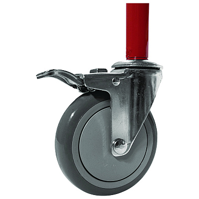 Champion Sports Deluxe Pro Ball Cart, Metal, 176 lb Capacity, 18.5 x 51 x 54, Red (CSIBRCPRO)