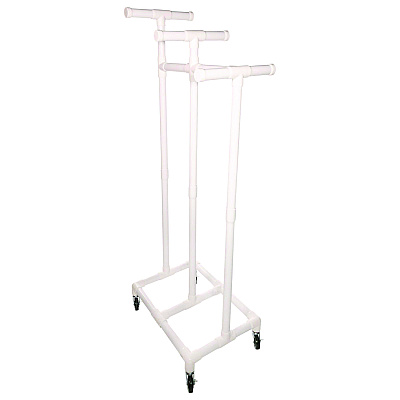 Champion Sports Jump Rope and Hoop Cart, Plastic, 19 x 28 x 69, White (CSIRHRACK)