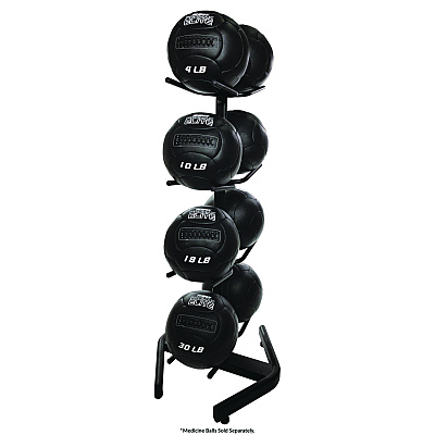 Champion Sports U-Ring Double Medicine Ball Tree, 28" x 28" x 60", Black (CSIDTM1)