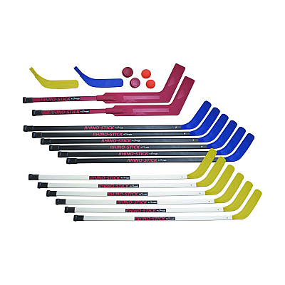 Champion Sports Indoor ABS Floor Hockey Set, 2 Pucks, 14 Sticks (CSIHS47SET)