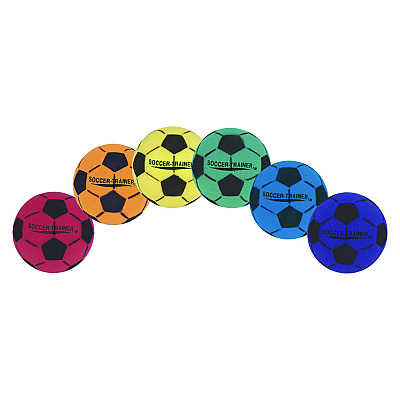 Champion Sports Ultra Foam Soccer Ball Set, Assorted Colors, 6/Set (CSIFSBSET)