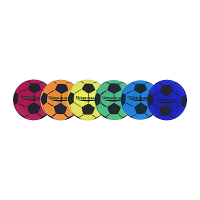 Champion Sports Ultra Foam Soccer Ball Set, Assorted Colors, 6/Set (CSIFSBSET)